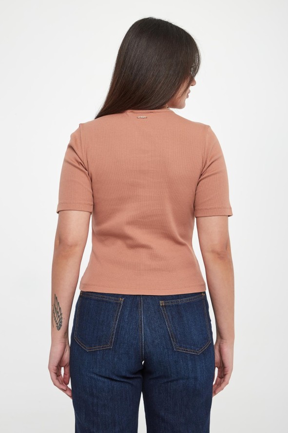 T-shirt damski z haftem TWINSET