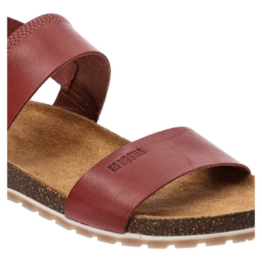 Czerwone Sandały Big Star Wygodne Skórzane Buty Na Lato