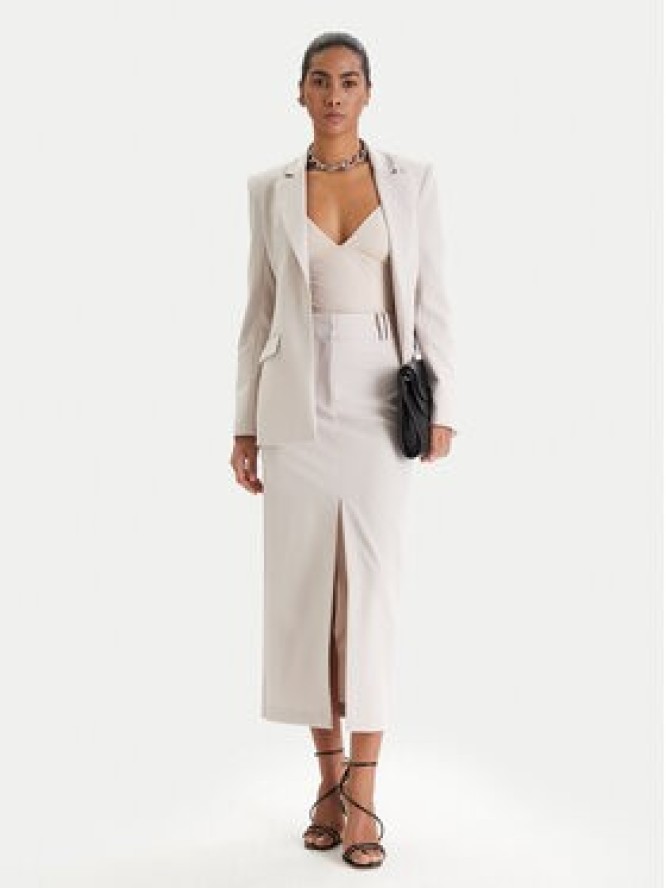 Patrizia Pepe Spódnica midi 8G0515/A498-S748 Szary Regular Fit