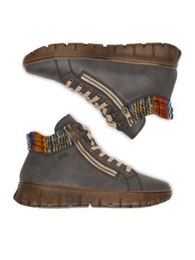 Rieker Trzewiki N1305-45 Szary