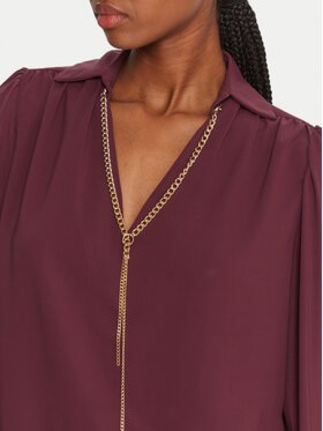 Rinascimento Bluzka CFC0125721003 Bordowy Regular Fit