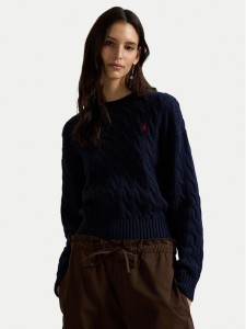 Polo Ralph Lauren Sweter 211A96245001 Granatowy Relaxed Fit