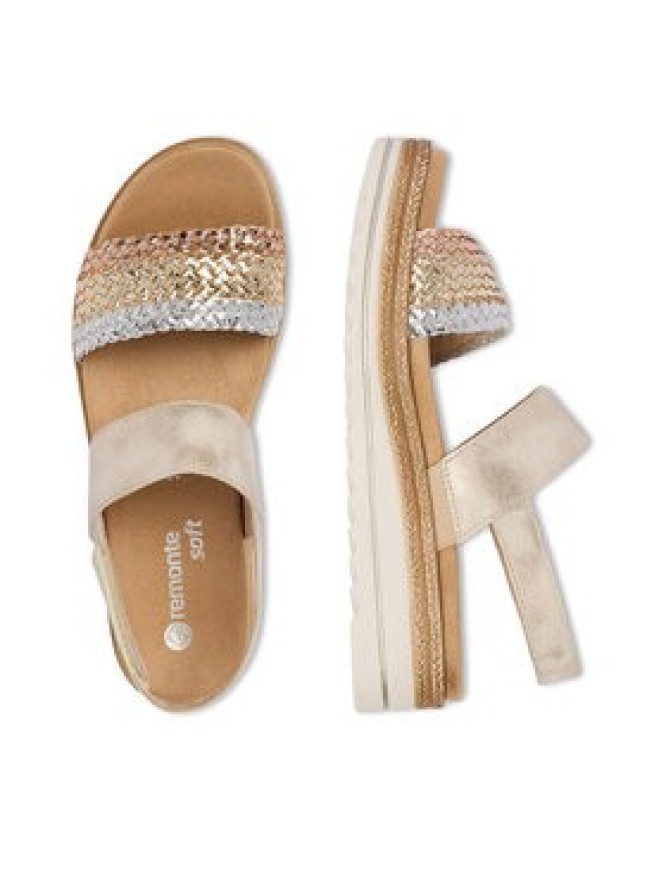 Remonte Sandały CEO-D0Q56-90 Złoty