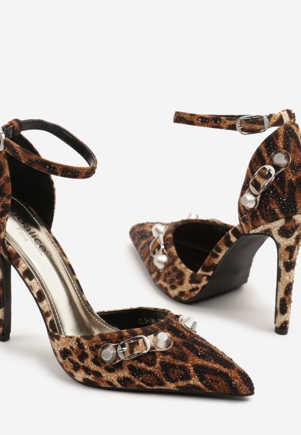 Panterkowe Szpilki Ozdobione Cyrkoniami i Aplikacjami Ridirianne