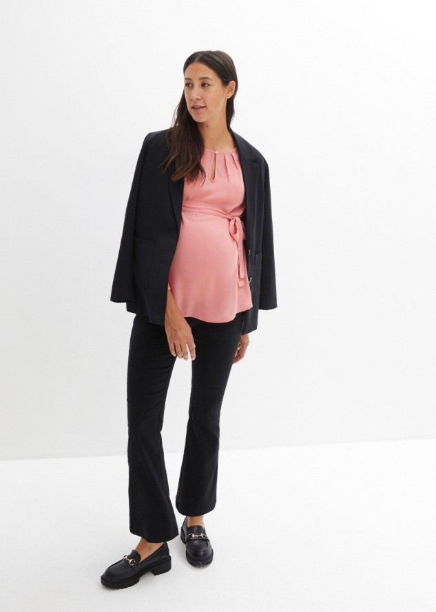 Spodnie ze stretchem z domieszką wiskozy