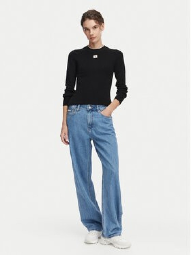 Calvin Klein Jeans Sweter LV047G309G Czarny Regular Fit
