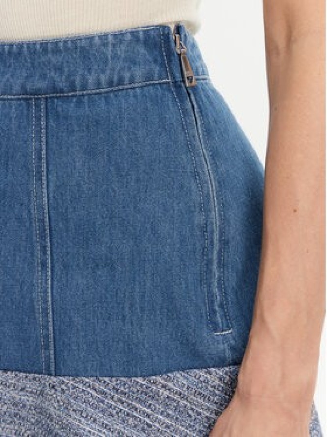 Guess Spódnica mini W5GD87 WH610 Niebieski Regular Fit
