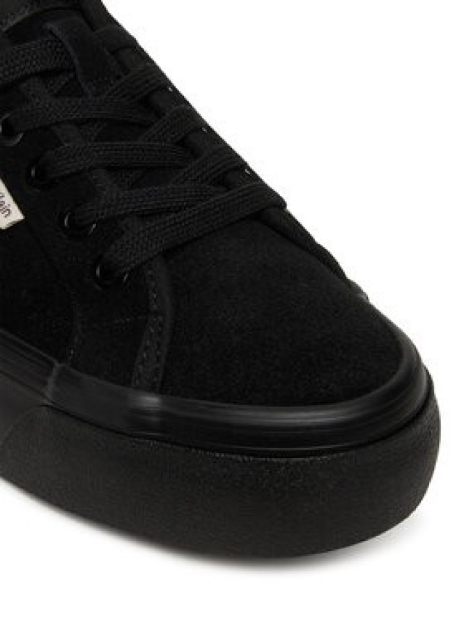 Calvin Klein Sneakersy Vulc Flatf Lace Up Sue/Wl Ck YW0YW02000 Czarny