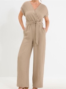 Kombinezon z wiskozą - beżowy