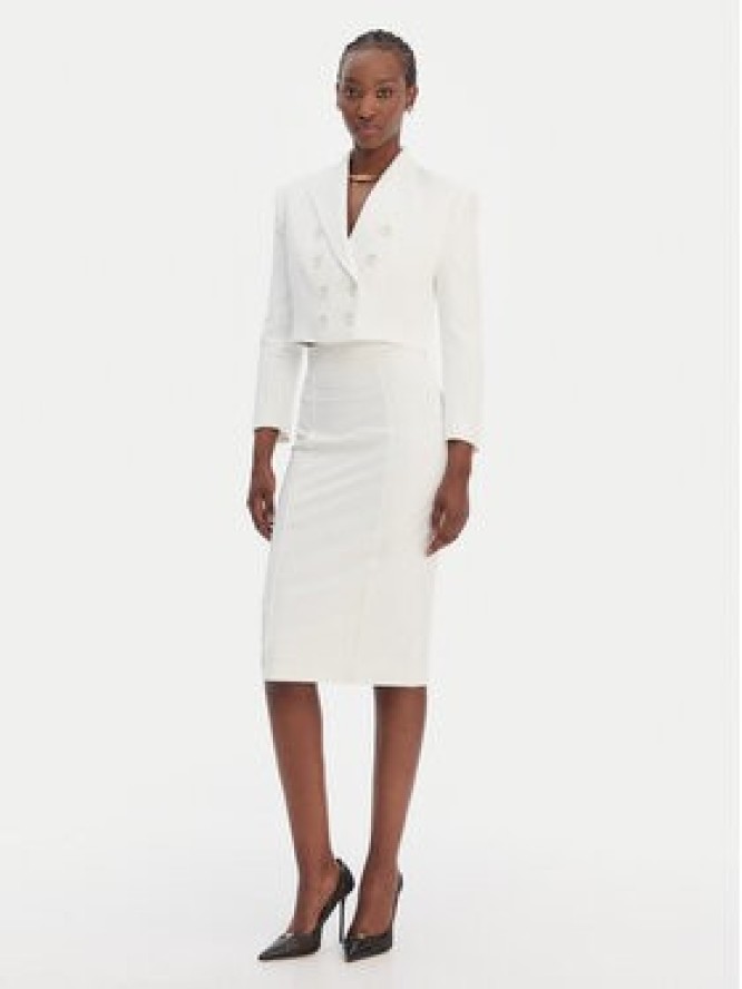 Elisabetta Franchi Spódnica ołówkowa GO-159-61E2-V360 Écru Regular Fit