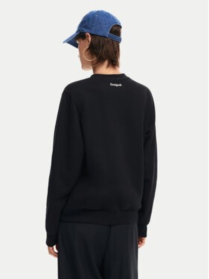 Desigual Bluza Mickey Yeah! 24WWSK10 Czarny Regular Fit