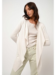AUTHENTIC CASHMERE Kaszmirowy kardigan "Chesery" w kolorze kremowym rozmiar: L
