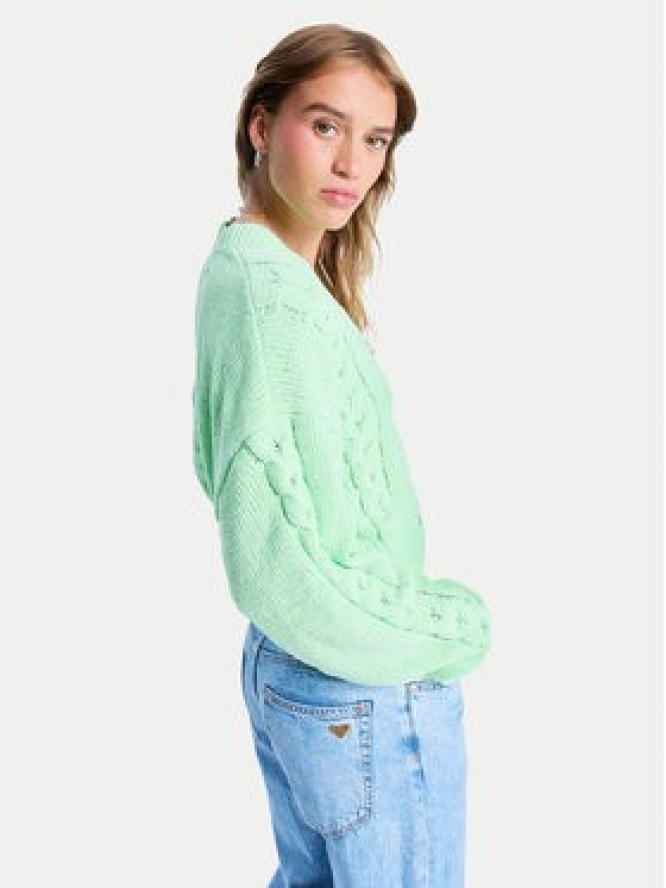Roxy Kardigan Missing The Sun ERJSW03677 Zielony Regular Fit