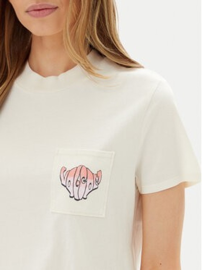 Volcom T-Shirt Pocket Dial B3512500 Écru Boxy Fit