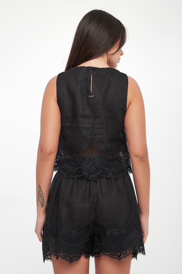 Top damski lniany TWINSET