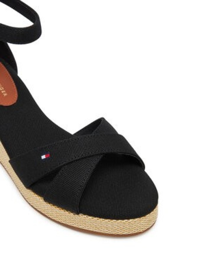 Tommy Hilfiger Espadryle Flag Criss-Cros Mid Wedge Espad FW0FW08481 Czarny