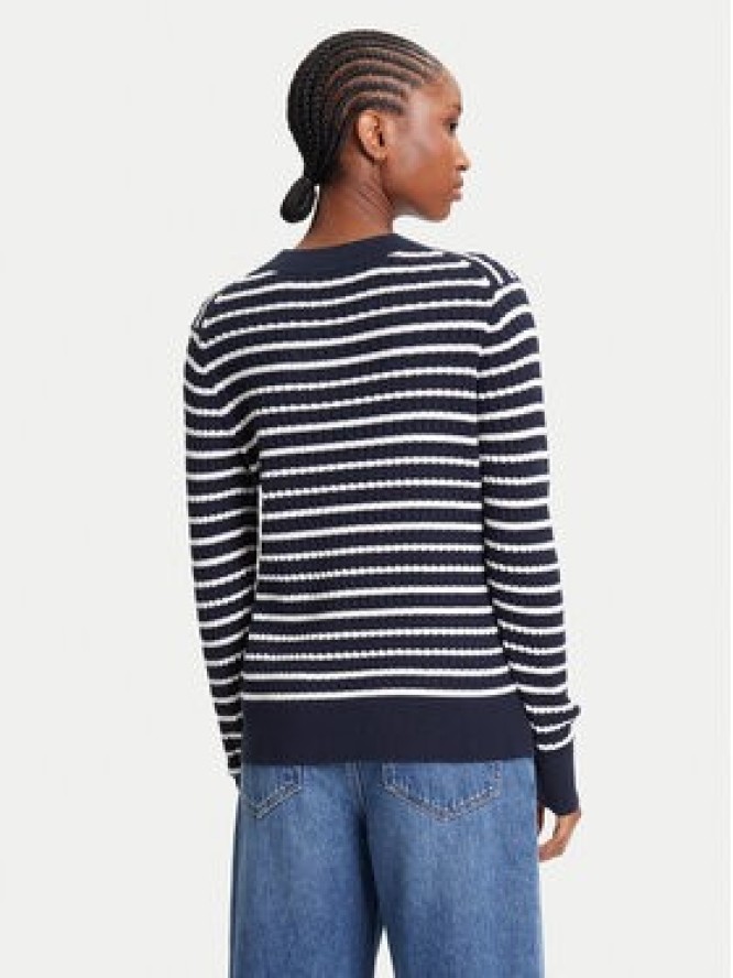 Tommy Hilfiger Sweter Fine WW0WW44993 Granatowy Regular Fit