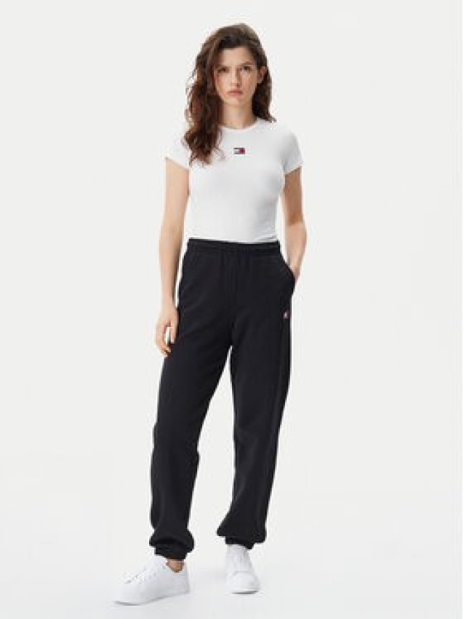 Tommy Jeans T-Shirt Badge DW0DW17881 Biały Slim Fit