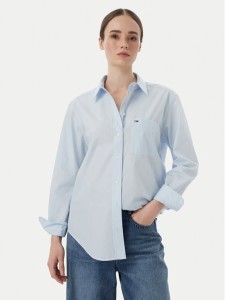 Tommy Jeans Koszula Essential DW0DW23456 Niebieski jasny Relaxed Fit