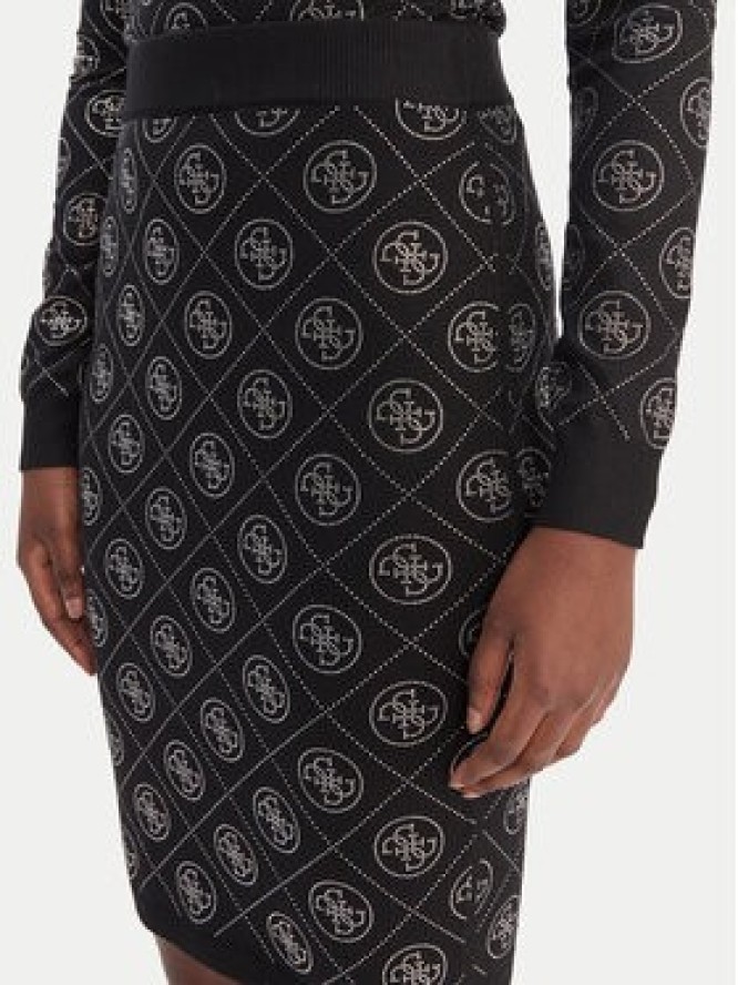 Guess Spódnica midi W6RD0O Z3JD2 Czarny Regular Fit