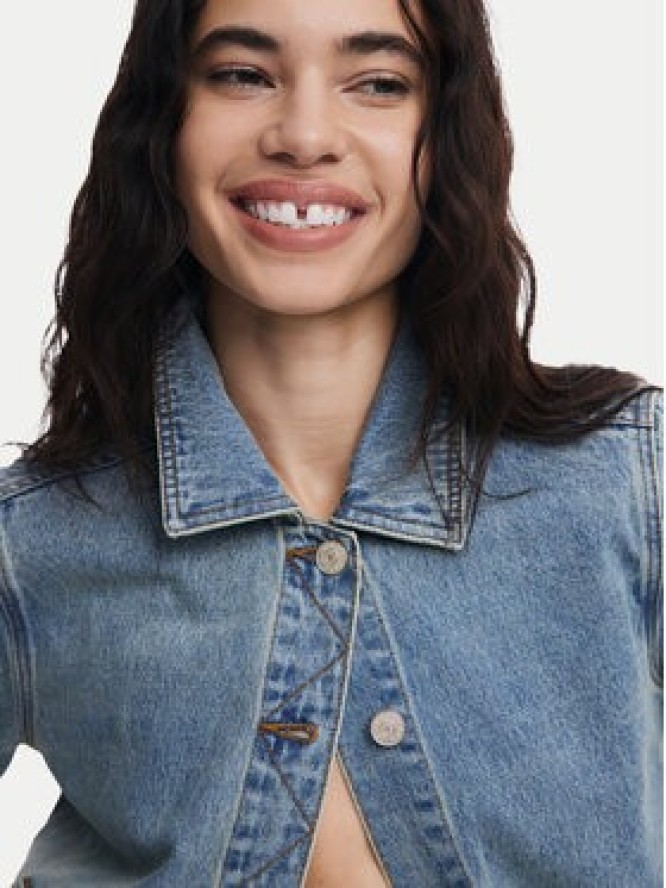 Desigual Kurtka jeansowa Houston 25SWED06 Niebieski Regular Fit