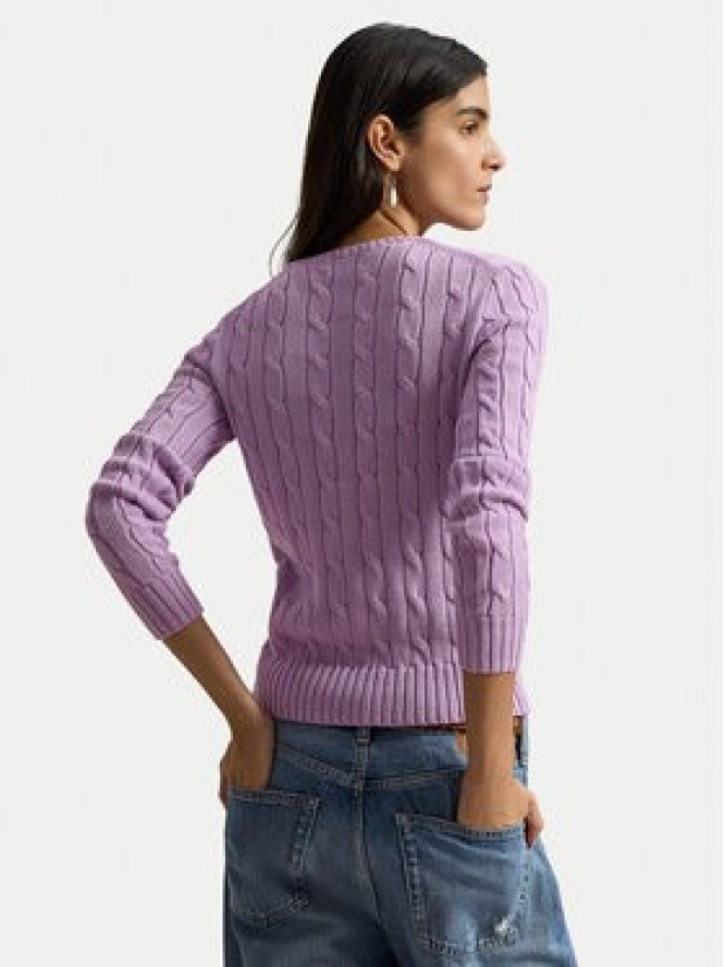 Polo Ralph Lauren Sweter 211971869505 Fioletowy Slim Fit