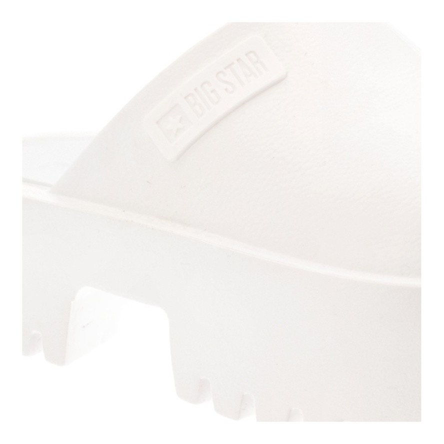 Białe Klapki Big Star Modne Obuwie Damskie Na Solidnej Podeszwie