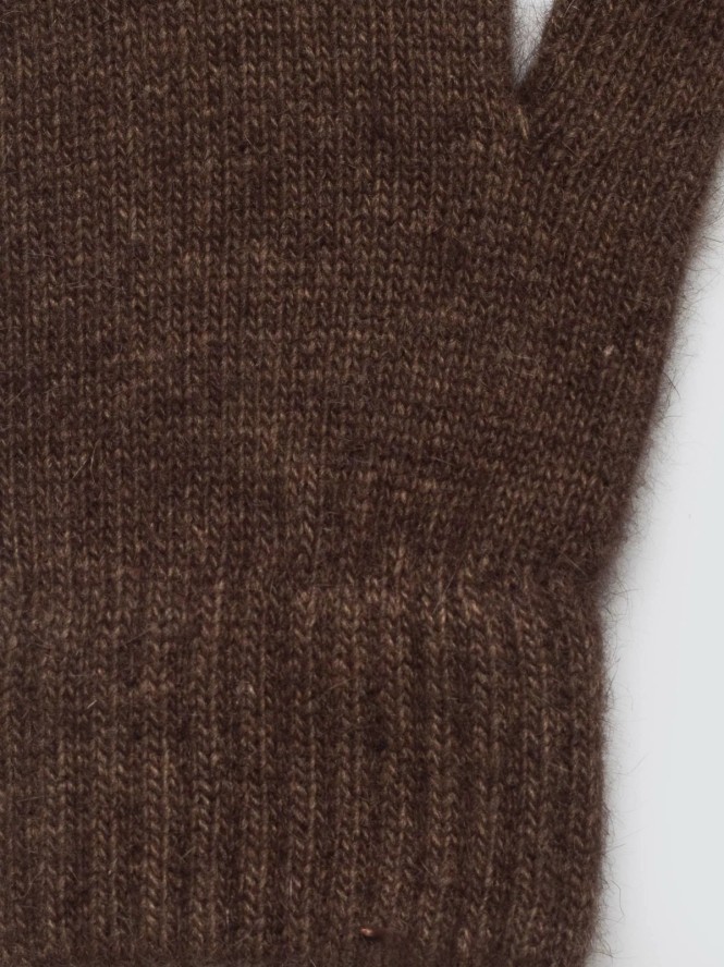 Rękawiczki damskie dzianinowe brązowe Heryniasa 804