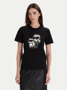 KARL LAGERFELD T-Shirt A1W17129 Czarny Regular Fit