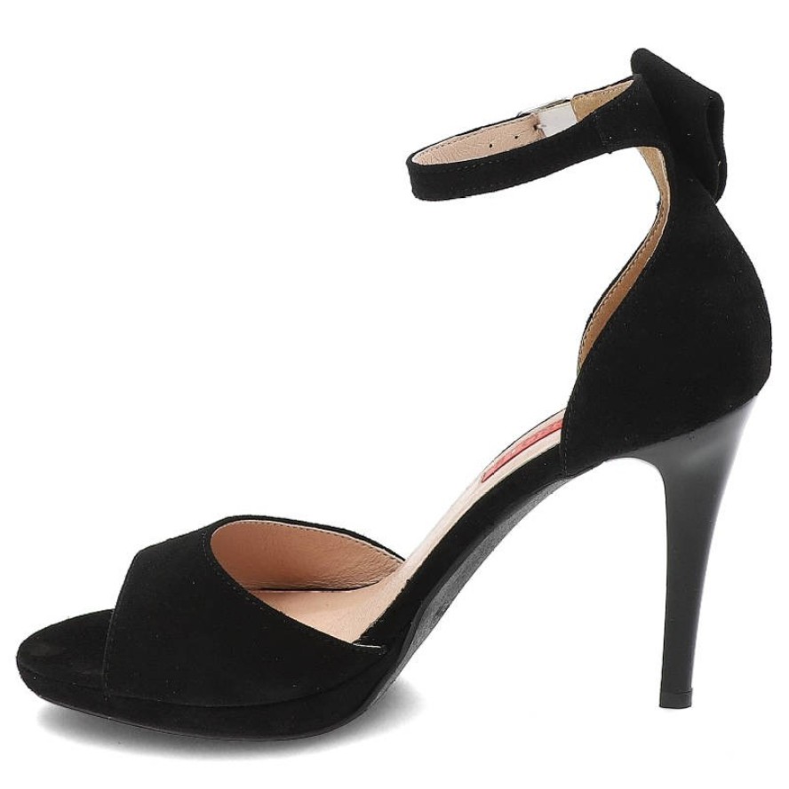 Czarne Sandały Libero Eleganckie Skórzane Buty