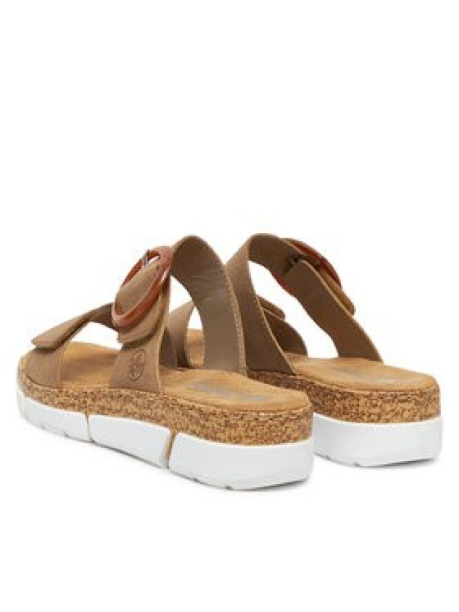 Rieker Klapki V2392-62 Beżowy