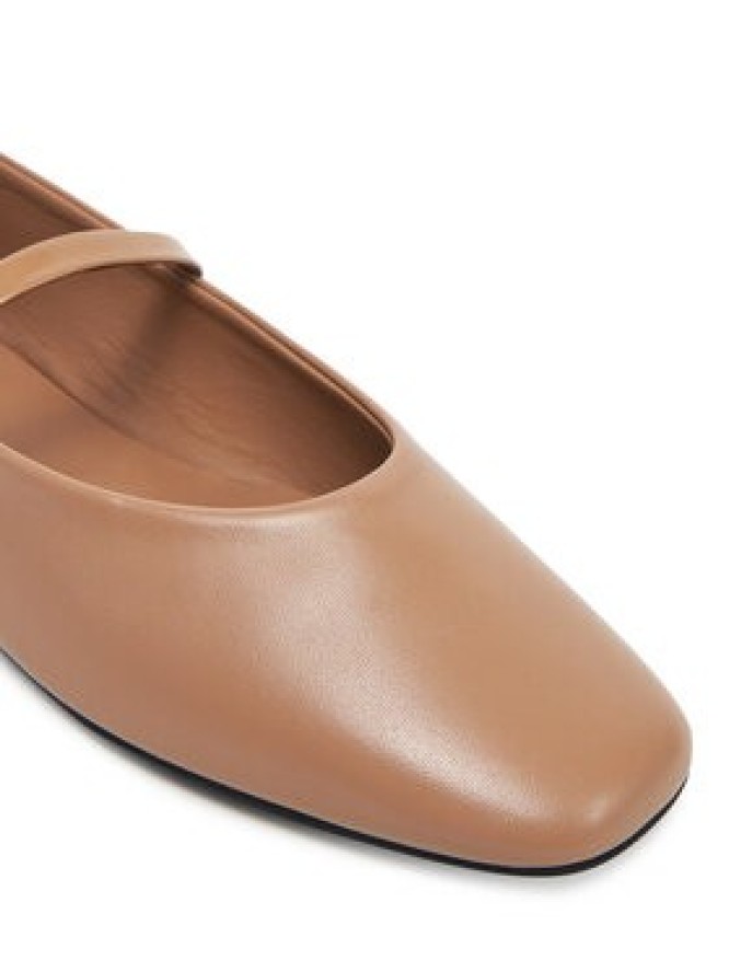 Calvin Klein Baleriny Ballerina New Buckle - Lth HW0HW02483 Brązowy