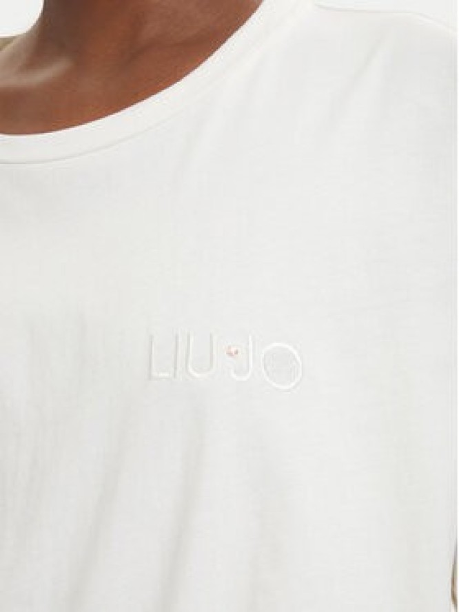 Liu Jo Sport T-Shirt TA6119 JS923 Kremowy Oversize