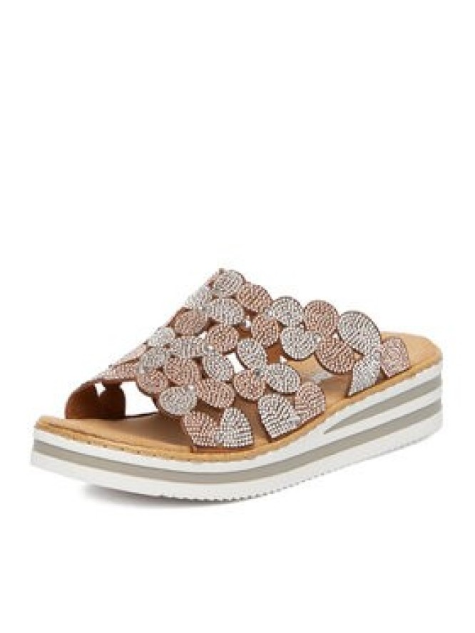 Rieker Klapki CEO-V02R8-90 Złoty