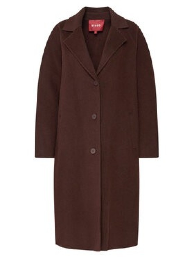 STAUD Płaszcz wełniany Chrysalis R24F8112WL Bordowy Regular Fit