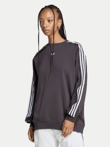 adidas Bluza Lace 3 Stripes Crew LG4253 Brązowy Regular Fit