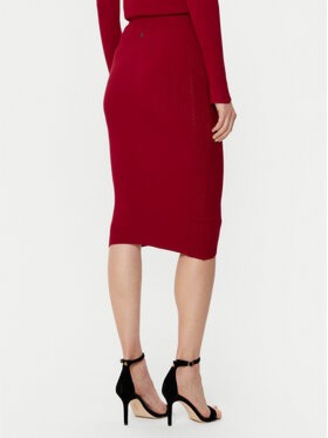 Guess Spódnica midi W5RD15 Z2V62 Czerwony Slim Fit