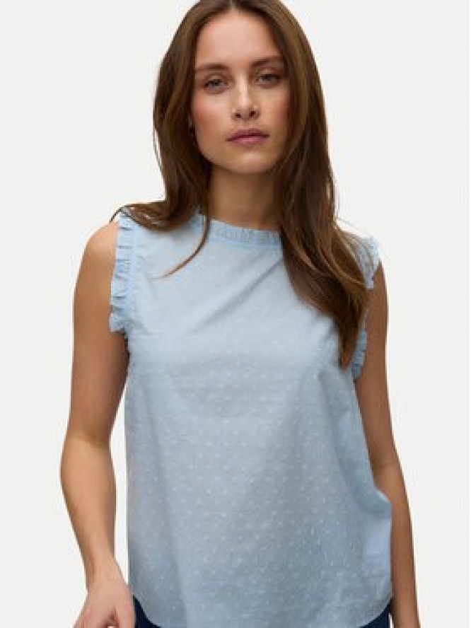 Vero Moda Top Trine 10342734 Niebieski jasny Regular Fit