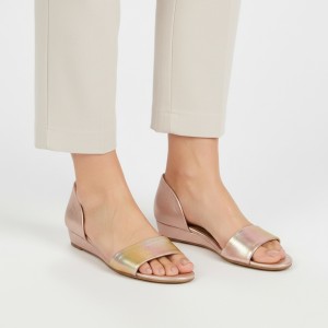 Różowe Sandały Maciejka Eleganckie Wsuwane Obuwie Damskie