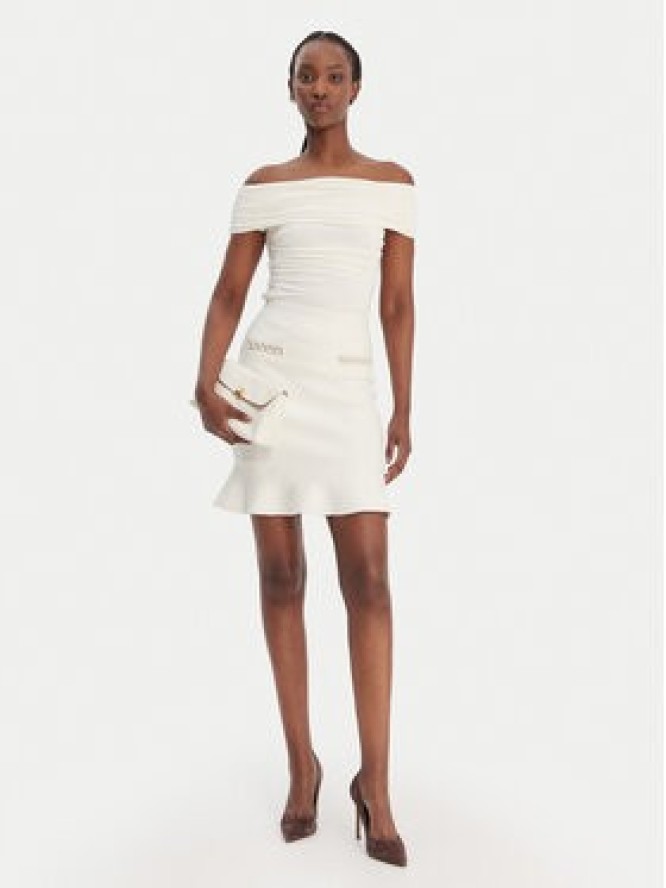 Guess Spódnica mini W6RD75 Z4422 Écru Regular Fit