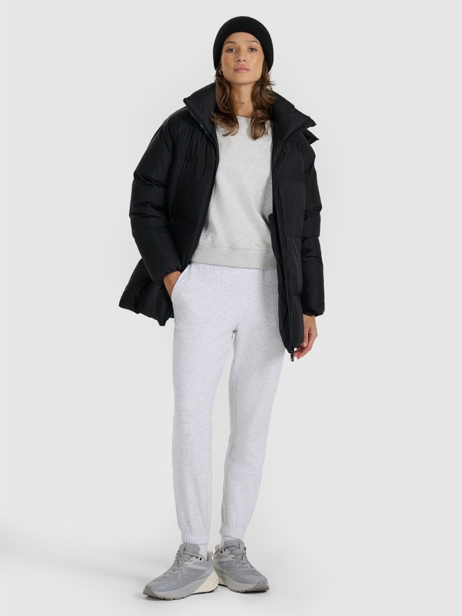 4F Kurtka puchowa z wypełnieniem naturalnym damska - czarna XXL