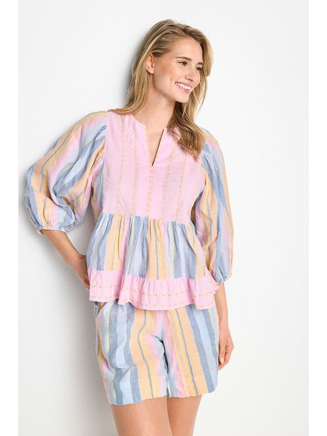 Rich & Royal Bluzka w kolorze błękitno-pomarańczowo-jasnoróżowym rozmiar: 38