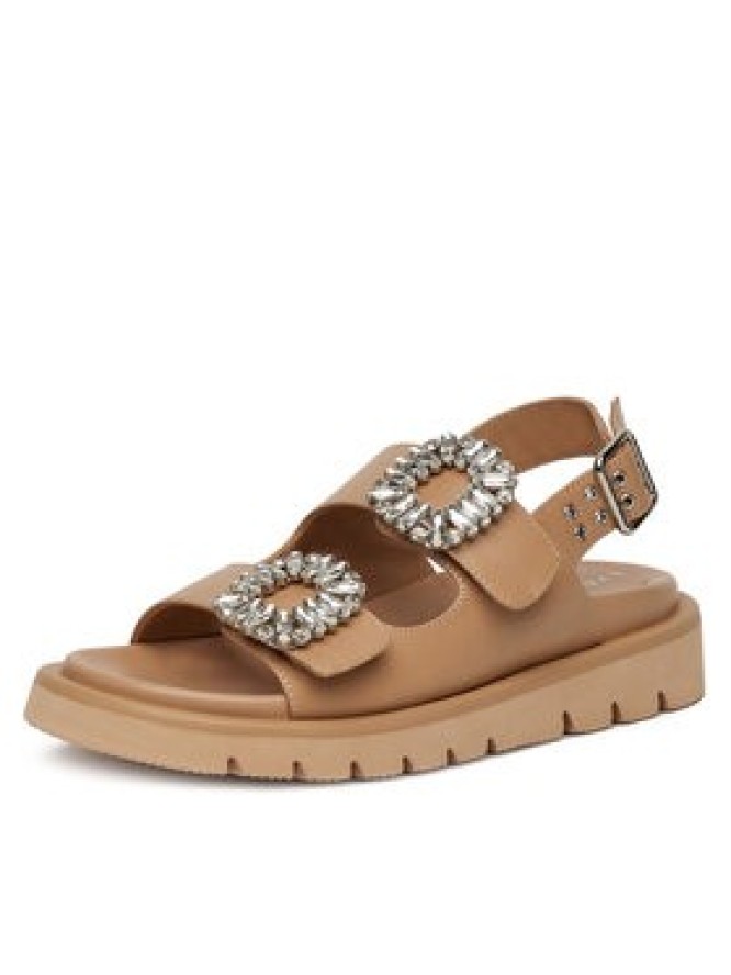 Eva Minge Sandały SNOWDROP-I75-563 Beżowy