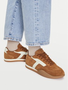 Tommy Hilfiger Sneakersy Th Vintage Low Runner Suede FW0FW09621 Brązowy