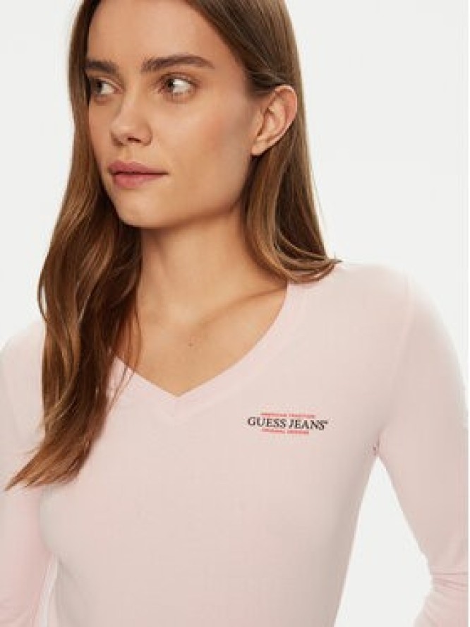 Guess Jeans Bluzka W4YI21 J1314 Różowy Regular Fit