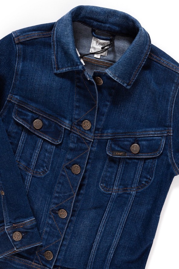 DAMSKA KURTKA JEANSOWA LEE SLIM RIDER MEAN STREAKS L541KIMS 112112660