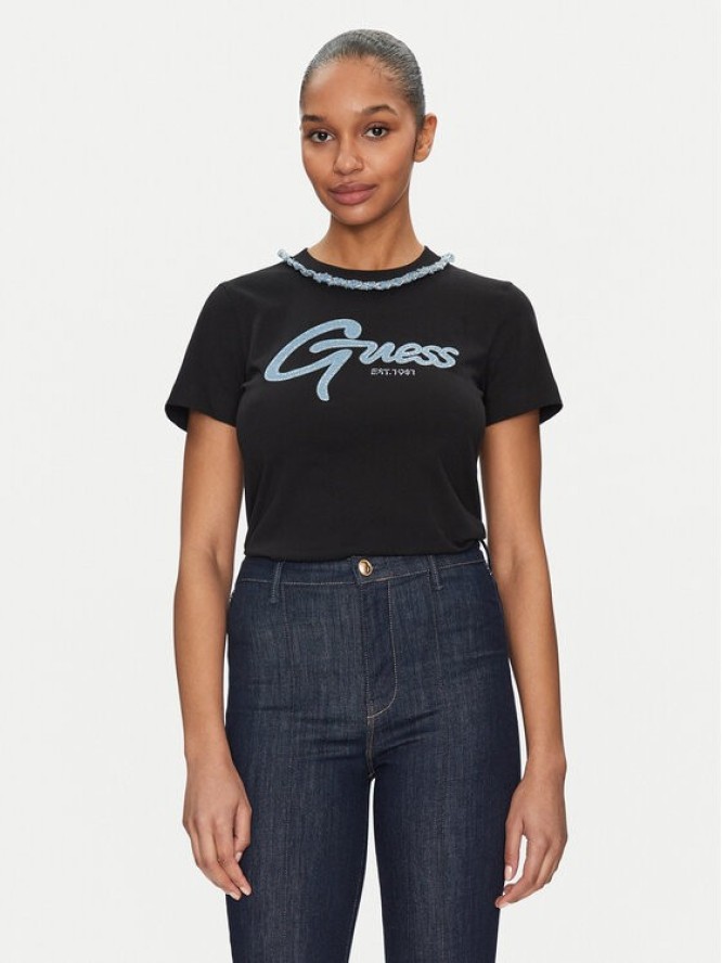Guess T-Shirt W5GI03 I3Z14 Czarny Regular Fit