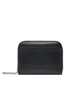 Calvin Klein Portfel Embossed Logo Medium Zip Around K60K612965 Czarny