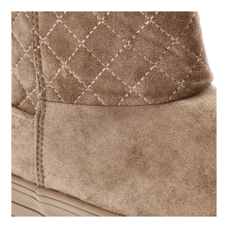 Beżowe Botki Big Star Ocieplane Obuwie Damskie