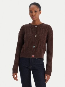 Liu Jo Kardigan MF5423 MS040 Brązowy Regular Fit